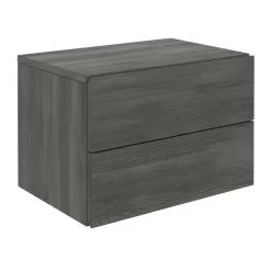 Wandregal Nachtschrank ANNI Mit 2 Schubladen In Esche Grau