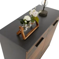 Kommode CHICAGO Mit 2 Türen In Beton Dunkel/Old Style -Berühmt Möbel 94748 4 N