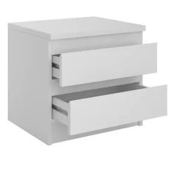 Nachttisch ASTER Mit 2 Schubladen, In Weiß -Berühmt Möbel 94765 1