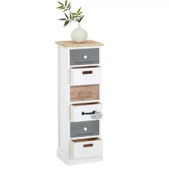 Kommode SALVA In Weiß Mit 6 Schubladen -Berühmt Möbel 94777 2 N2