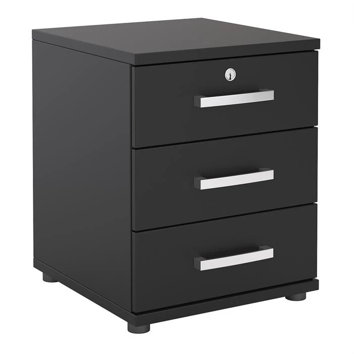 Bürocontainer TORONTO, 3 Schubladen In Schwarz 1 Bürocontainer TORONTO, 3 Schubladen In Schwarz