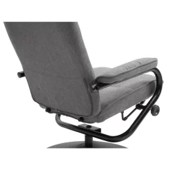 Relaxsessel DAKOTA Mit Hocker Und Stoffbezug In Grau -Berühmt Möbel 94835 3