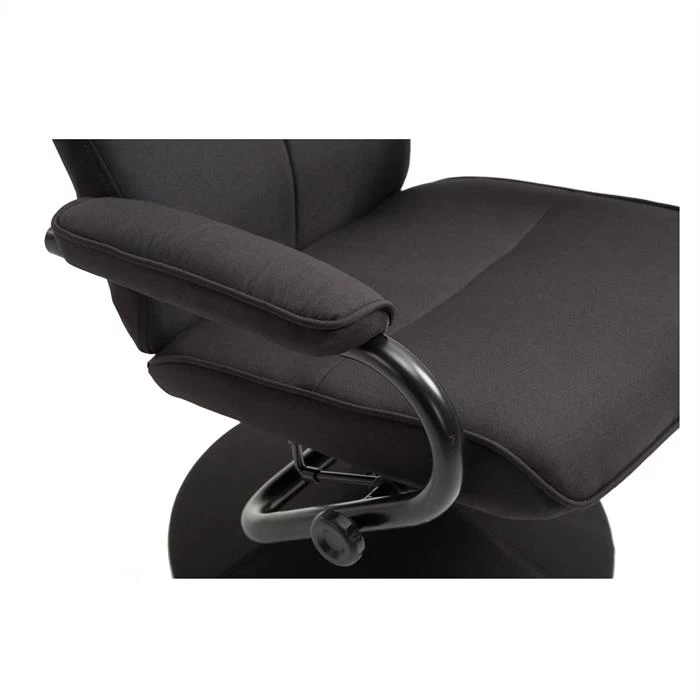 Relaxsessel DAKOTA Mit Hocker Und Stoffbezug In Schwarz 5 Relaxsessel DAKOTA Mit Hocker Und Stoffbezug In Schwarz – Bild 5
