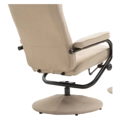 Relaxsessel DAKOTA Mit Hocker Und Stoffbezug In Beige -Berühmt Möbel 94837 3