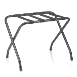 Kofferständer LUGGAGE Metall Schwarz Lackiert, Klappbar