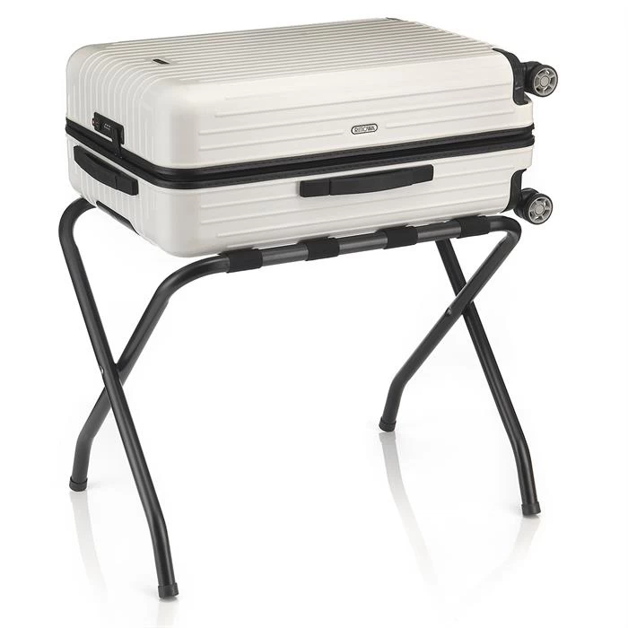 Kofferständer LUGGAGE Metall Schwarz Lackiert, Klappbar 2 Kofferständer LUGGAGE Metall Schwarz Lackiert, Klappbar – Bild 2