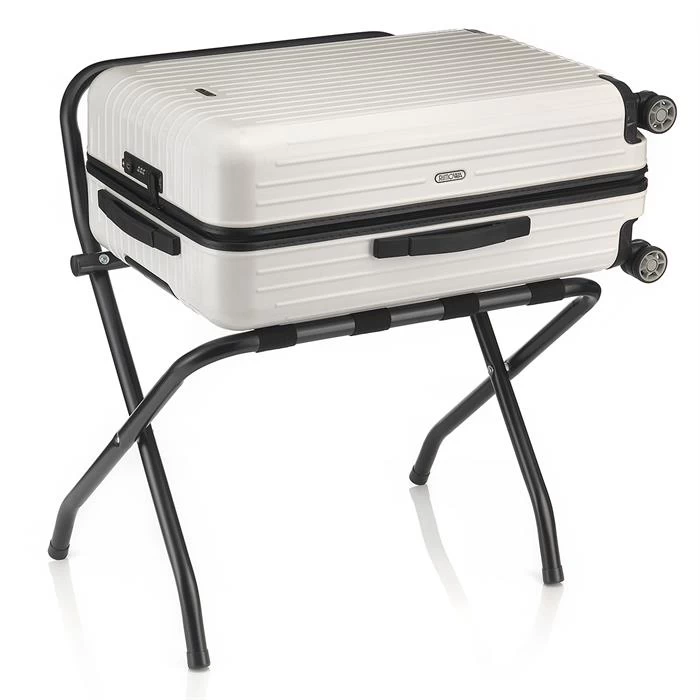 Kofferständer SUITE In Schwarz Klappbar Mit Wandschutz 2 Kofferständer SUITE In Schwarz Klappbar Mit Wandschutz – Bild 2