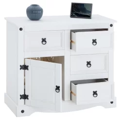 Mexico Kommode RURAL Aus Kiefer Massiv Mit 4 Schubladen In Weiß -Berühmt Möbel 94861 2