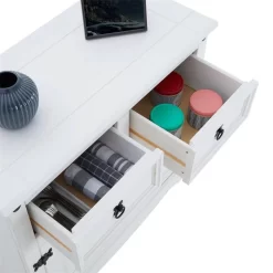 Mexico Kommode RURAL Aus Kiefer Massiv Mit 4 Schubladen In Weiß -Berühmt Möbel 94861 6