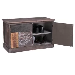 Schuhbank MARA Braun/grau Lackiert 8 Schuhbank MARA Braun/grau Lackiert -Berühmt Möbel 94891 2