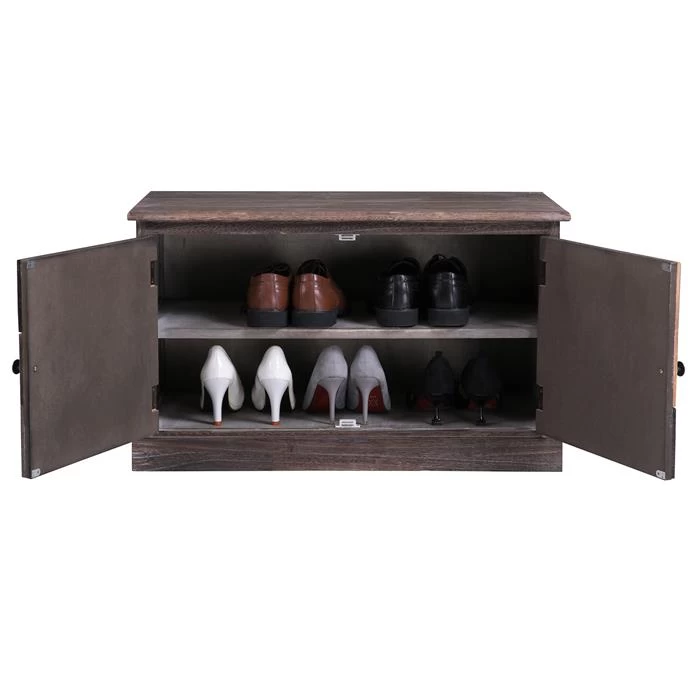 Schuhbank MARA Braun/grau Lackiert 4 Schuhbank MARA Braun/grau Lackiert – Bild 4