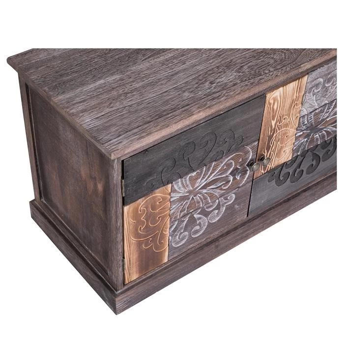 Schuhbank MARA Braun/grau Lackiert 5 Schuhbank MARA Braun/grau Lackiert – Bild 5