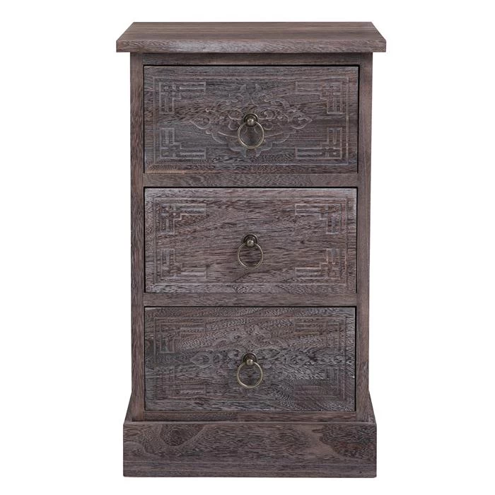 Nachttisch ENZO Mit 3 Schubladen 2 Nachttisch ENZO Mit 3 Schubladen – Bild 2