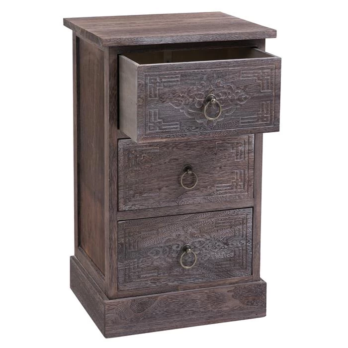 Nachttisch ENZO Mit 3 Schubladen 3 Nachttisch ENZO Mit 3 Schubladen – Bild 3