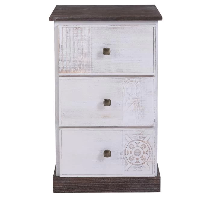 Nachttisch JUNA Mit 3 Schubladen 2 Nachttisch JUNA Mit 3 Schubladen – Bild 2