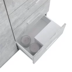 Kommode CHICAGO Betonoptik, 4 Schubladen, 1 Tür -Berühmt Möbel 94938 7