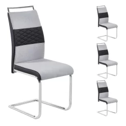 Esszimmerstuhl ERZA Im 4er Set In Hellgrau