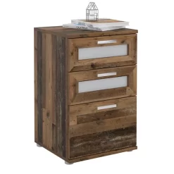 Nachttisch MARIKE In Old Style Mit 3 Schubladen