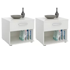 Nachttisch MARY Im 2er Set In Weiß