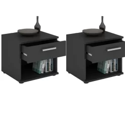 Nachttisch MARY Im 2er Set In Schwarz