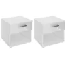 Nachttisch MARY Im 2er Set In Hochglanz Weiß