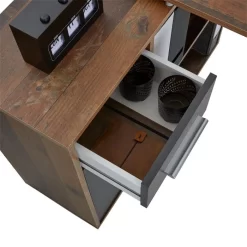 Eckschreibtisch LENA Mit Regal In Old Style/Beton Dunkel 9 Eckschreibtisch LENA Mit Regal In Old Style/Beton Dunkel -Berühmt Möbel 95056 2 N