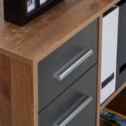 Eckschreibtisch LENA Mit Regal In Old Style/Beton Dunkel 10 Eckschreibtisch LENA Mit Regal In Old Style/Beton Dunkel -Berühmt Möbel 95056 3