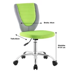Kinderdrehstuhl FUTURE In Grau/grün -Berühmt Möbel 95096 5