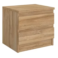 Nachttisch ASTER Mit 2 Schubladen, In Wildeiche