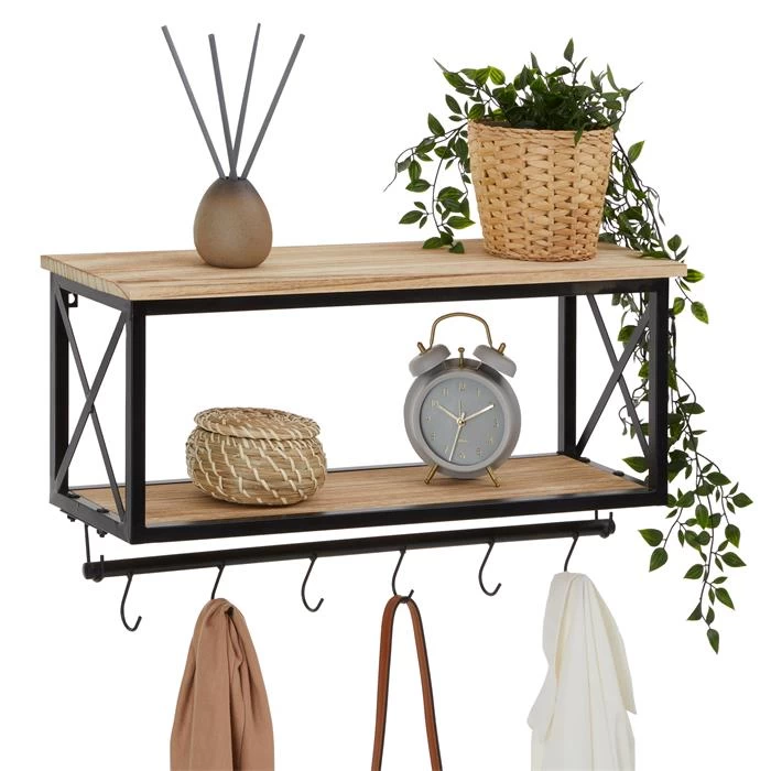 Wandgarderobe ARMANDO Schwarz/braun 1 Wandgarderobe ARMANDO Schwarz/braun