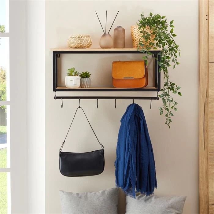 Wandgarderobe ARMANDO Schwarz/braun 2 Wandgarderobe ARMANDO Schwarz/braun – Bild 2