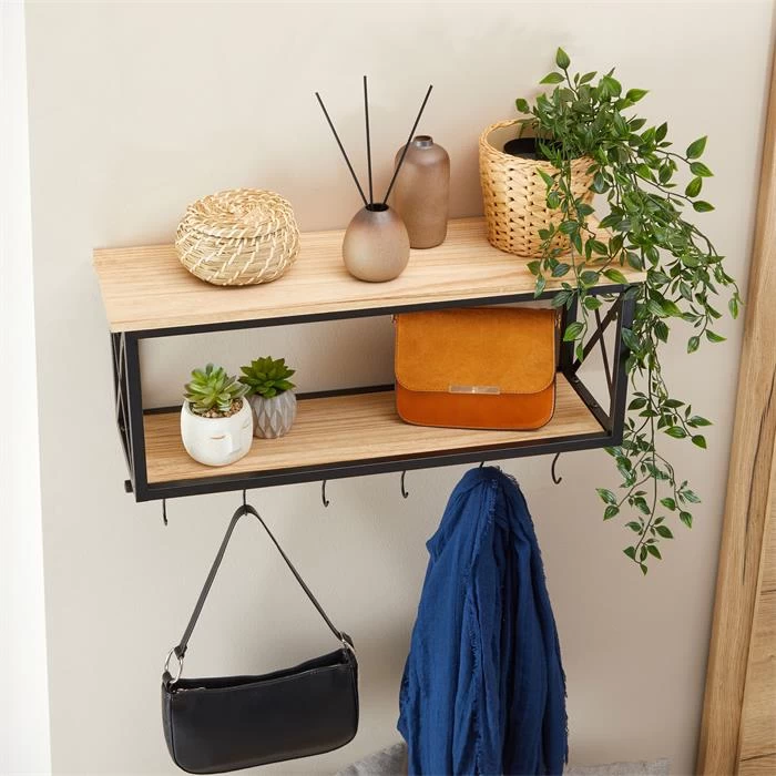 Wandgarderobe ARMANDO Schwarz/braun 4 Wandgarderobe ARMANDO Schwarz/braun – Bild 4