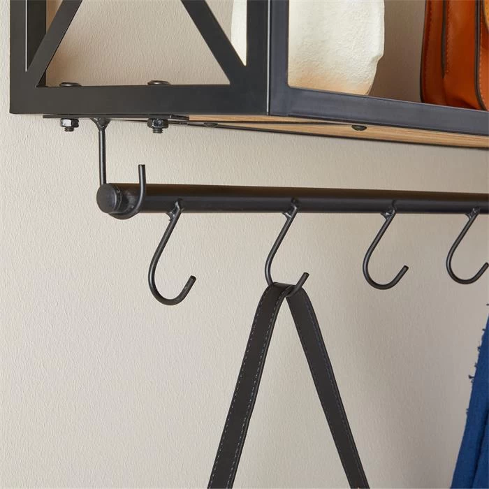 Wandgarderobe ARMANDO Schwarz/braun 6 Wandgarderobe ARMANDO Schwarz/braun – Bild 6