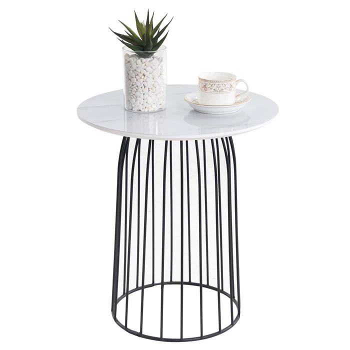 Couchtisch SALAMANCA Rund In Marmor Weiß 1 Couchtisch SALAMANCA Rund In Marmor Weiß