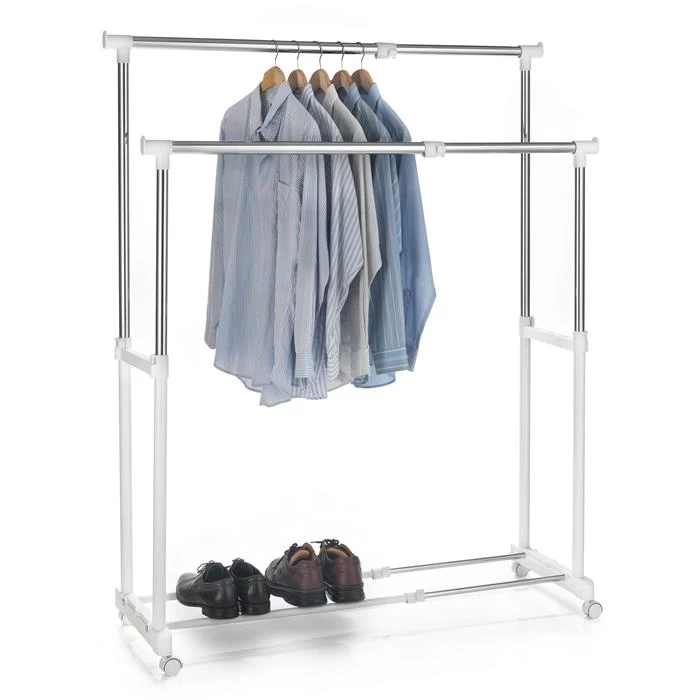 Garderobenwagen CASA In Weiß, 2 Kleiderstangen 1 Garderobenwagen CASA In Weiß, 2 Kleiderstangen