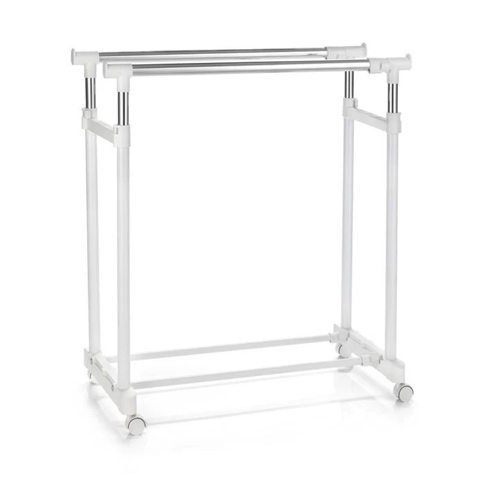 Garderobenwagen CASA In Weiß, 2 Kleiderstangen 3 Garderobenwagen CASA In Weiß, 2 Kleiderstangen – Bild 3