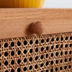 Kommode SEETA Mit 4 Schubladen Und Wiener Geflecht, Braun -Berühmt Möbel 95327 AC5