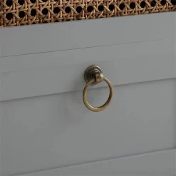 Nachttisch PADMA Mit 2 Schubladen Und Wiener Geflecht, Grau 11 Nachttisch PADMA Mit 2 Schubladen Und Wiener Geflecht, Grau -Berühmt Möbel 95337 6