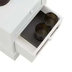 Nachttisch RANI Mit 2 Schubladen Und Wiener Geflecht, Weiß 9 Nachttisch RANI Mit 2 Schubladen Und Wiener Geflecht, Weiß -Berühmt Möbel 95347 4