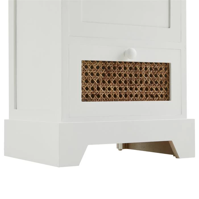 Nachttisch RANI Mit 2 Schubladen Und Wiener Geflecht, Weiß 5 Nachttisch RANI Mit 2 Schubladen Und Wiener Geflecht, Weiß – Bild 5