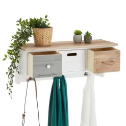 Wandgarderobe SALVA Mit Haken Und 3 Schubkästen -Berühmt Möbel 95368 2