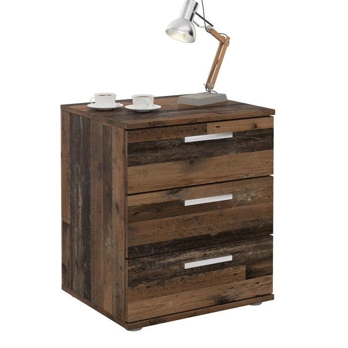 Nachttisch MARIELLA Old Style Mit 3 Schubladen 1 Nachttisch MARIELLA Old Style Mit 3 Schubladen