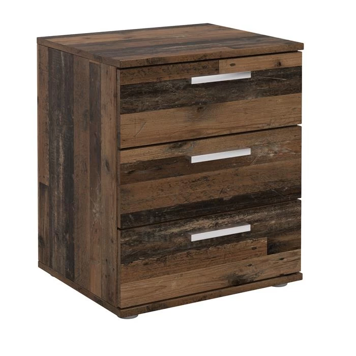 Nachttisch MARIELLA Old Style Mit 3 Schubladen 3 Nachttisch MARIELLA Old Style Mit 3 Schubladen – Bild 3