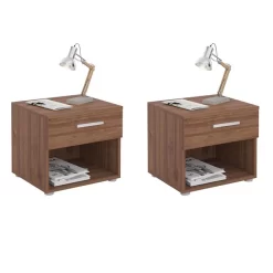 Nachttisch MARY Im 2er Set In Nussbaum