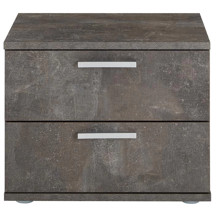 Nachttisch MAXIMA In Beton Dunkel Mit 2 Schubladen 3 Nachttisch MAXIMA In Beton Dunkel Mit 2 Schubladen – Bild 3