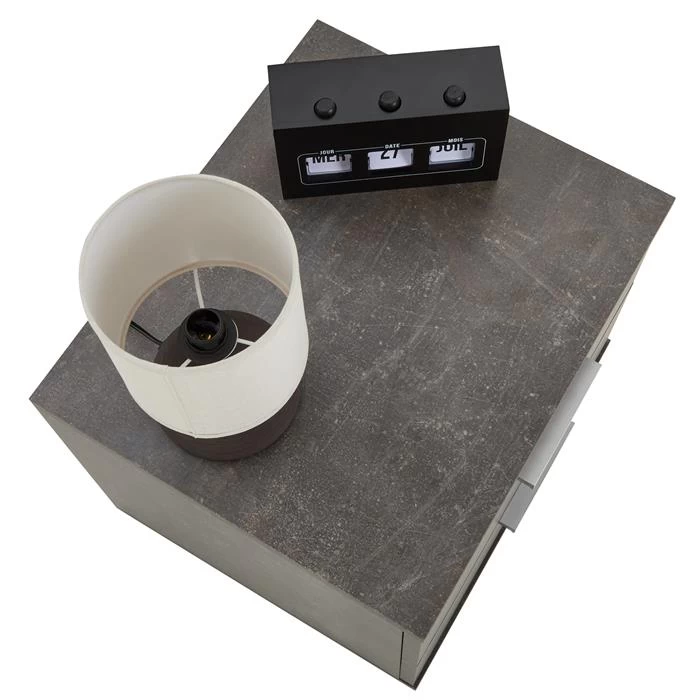 Nachttisch MAXIMA In Beton Dunkel Mit 2 Schubladen 5 Nachttisch MAXIMA In Beton Dunkel Mit 2 Schubladen – Bild 5