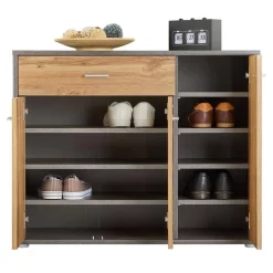 Schuhschrank DEUSTO In Beton Dunkel/Wotan Eiche -Berühmt Möbel 95439 2 N