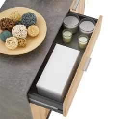 Schuhschrank DEUSTO In Beton Dunkel/Wotan Eiche -Berühmt Möbel 95439 5 N