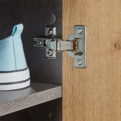 Schuhschrank LENNIS 2 Türen In Beton Dunkel/Wotan Eiche -Berühmt Möbel 95451 4