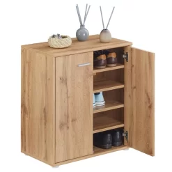 Schuhschrank LENNIS 2 Türen In Wotan Eiche -Berühmt Möbel 95452 2